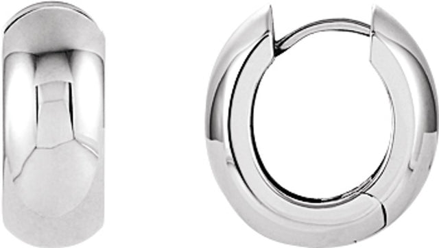 Sterling Silver Hinged 16.75 mm Hoop Earrings