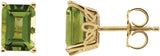 14K Yellow Natural Peridot Earrings