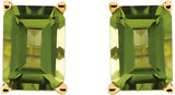 14K Yellow Natural Peridot Earrings