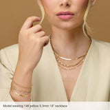 14K Yellow Gold-Filled 5.3 mm Paperclip-Style 16" Chain