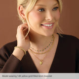 14K Yellow Gold-Filled 2.5 mm Elastic Bead 6 1/2" Bracelet