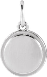 Sterling Silver Engravable Round Pendant