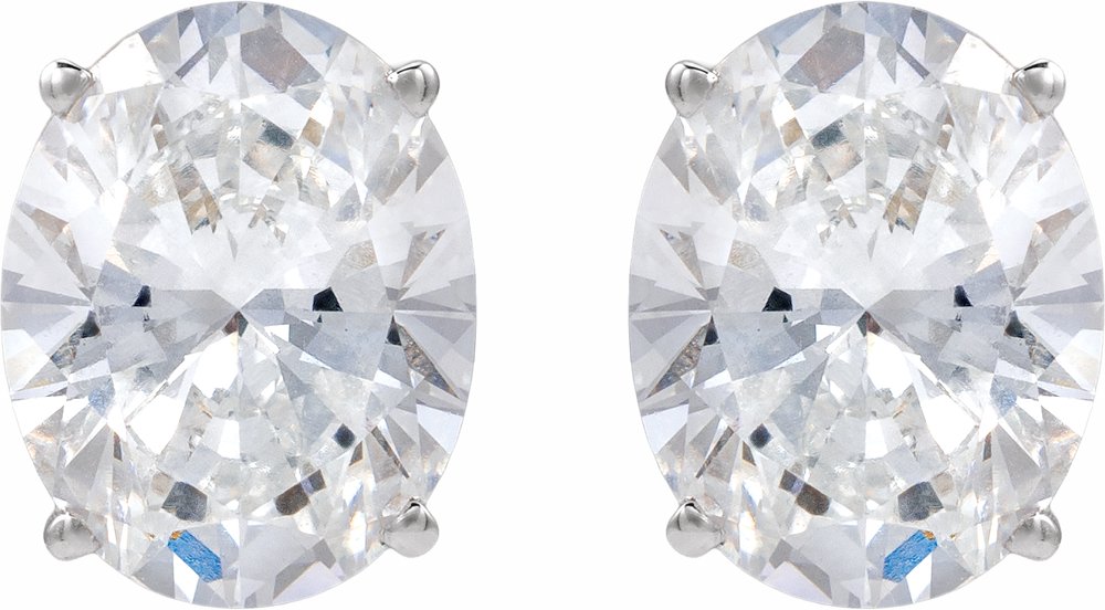 14K White Gold 3 5/8 CTW Lab-Grown Diamond Earrings