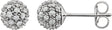 14K White Gold 1/2 CTW Natural Diamond Cluster Earrings