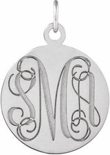 Sterling Silver Engravable Disc Pendant