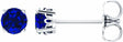 14K White Gold Lab-Grown Sapphire 4-Prong Scroll Setting® Stud Earrings