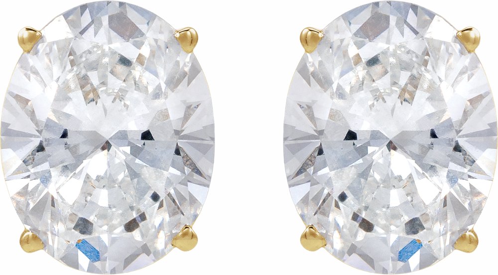 14K Yellow Gold 1/10 CTW Natural Diamond Earrings
