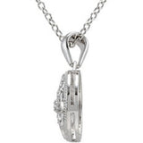 Sterling Silver .05 CTW Natural Diamond 18" Necklace