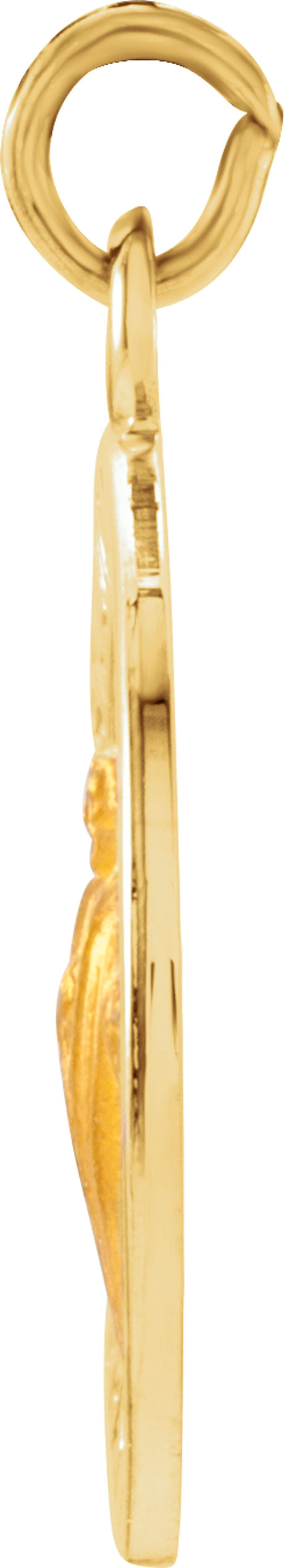 14K Yellow 15 mm Round St. Jude Thaddeus Medal