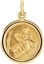 14K Yellow 18 mm St. Christopher Medal