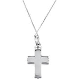 Sterling Silver Woven Cross Ash Holder 18" Necklace