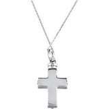 Sterling Silver Woven Cross Ash Holder 18" Necklace