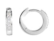 14K White .08 CTW Natural Diamond 12.5 mm Hoop Earrings