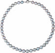 Sterling Silver Cultured Gray Freshwater Pearl 18" Strand
