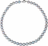 Sterling Silver Cultured Gray Freshwater Pearl 18" Strand