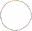 14K Yellow Gold Panache® Cultured White Freshwater Pearl 18" Necklace