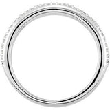 Platinum 5/8 CTW Natural Diamond Anniversary Band
