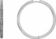 14K White 5/8 CTW Natural Diamond Inside-Outside 33.8 mm Hoop Earrings