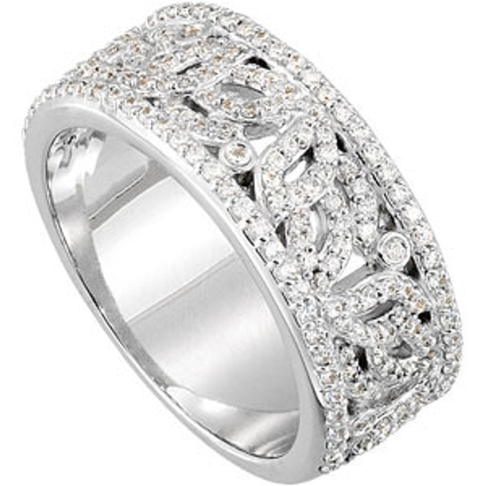 Platinum 5/8 CTW Natural Diamond Anniversary Band