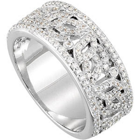 Platinum 5/8 CTW Natural Diamond Anniversary Band