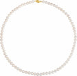 14K Yellow Panache® Cultured White Freshwater Pearl 18" Necklace