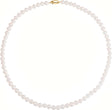 14K Yellow Gold Panache® Cultured White Freshwater Pearl 18" Necklace