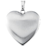 Sterling Silver 25.2x23.8 mm Mom Heart Locket with Enameled Flowers