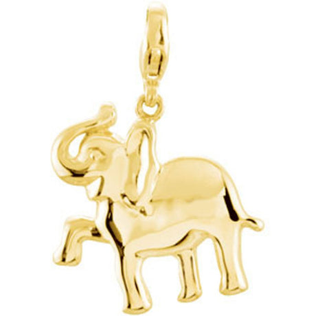 14K Yellow Elephant Charm