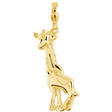 14K Yellow Giraffe Charm