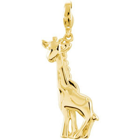 14K Yellow Giraffe Charm