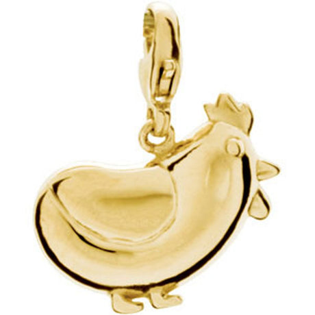 14K Yellow Hen Charm 