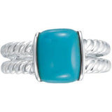 Sterling Silver Natural Turquoise Ring