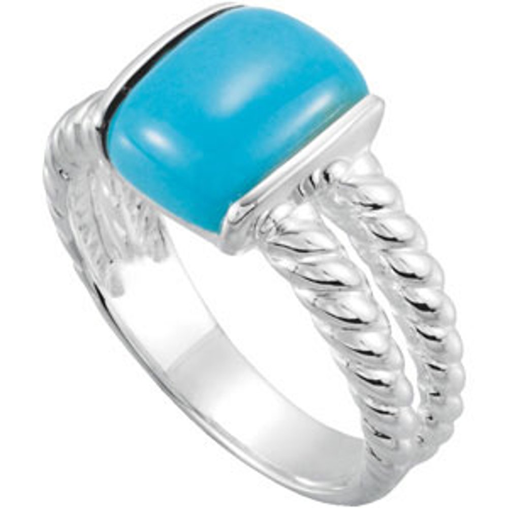 Sterling Silver Natural Turquoise Ring