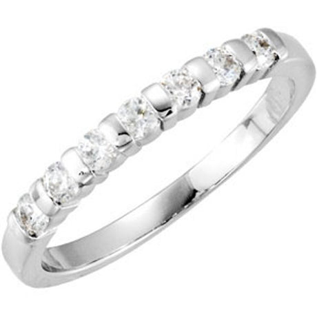 14K White 1/4 CTW Natural Diamond Anniversary Ring