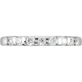 14K White 1/4 CTW Natural Diamond Anniversary Ring