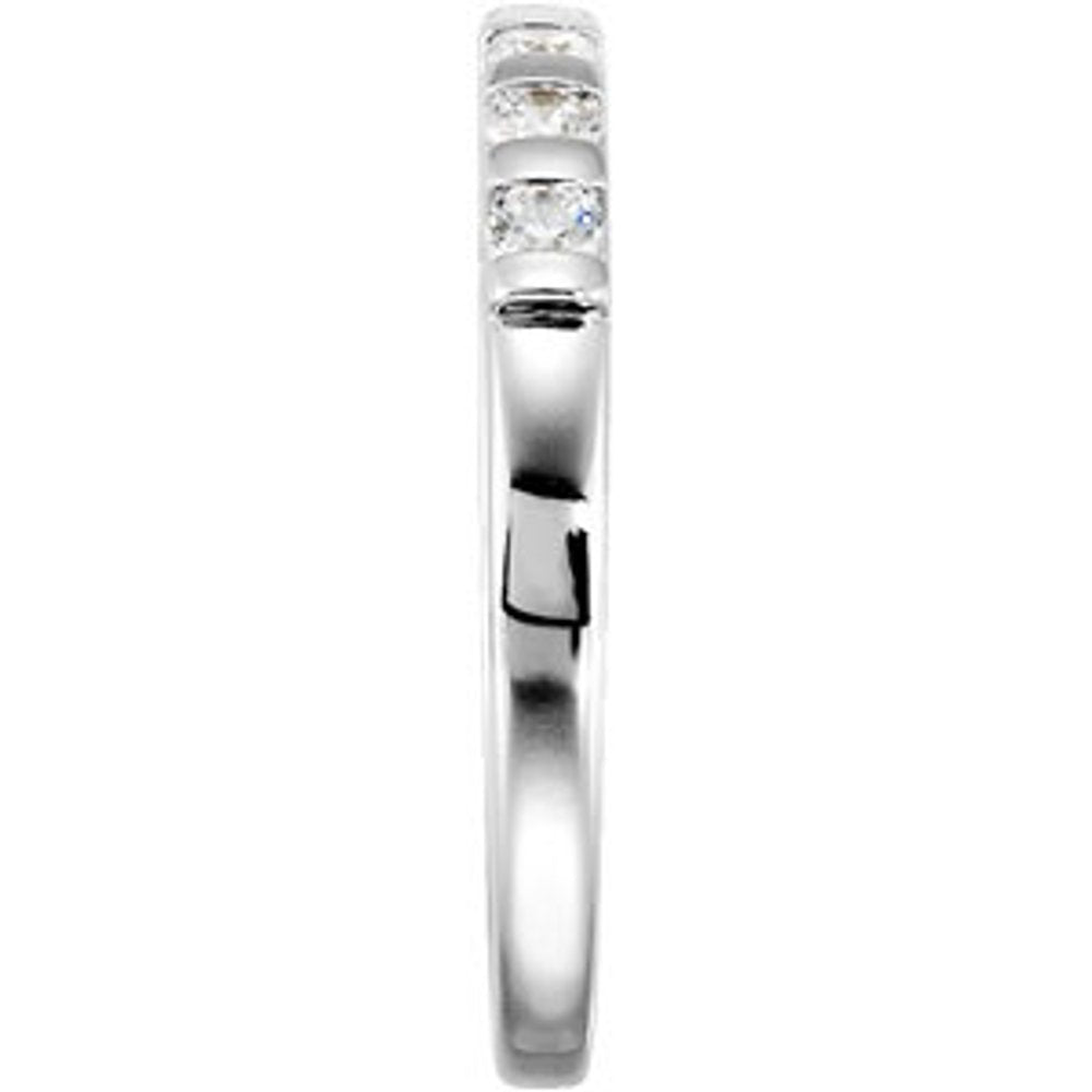 14K White 1/5 CTW Natural Diamond Anniversary Ring