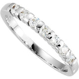 14K White 1/5 CTW Natural Diamond Anniversary Ring