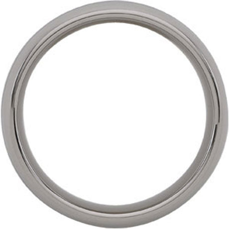 Tungsten 8 mm Carbon Fiber Inlay Comfort-Fit Half Round Band Size 10