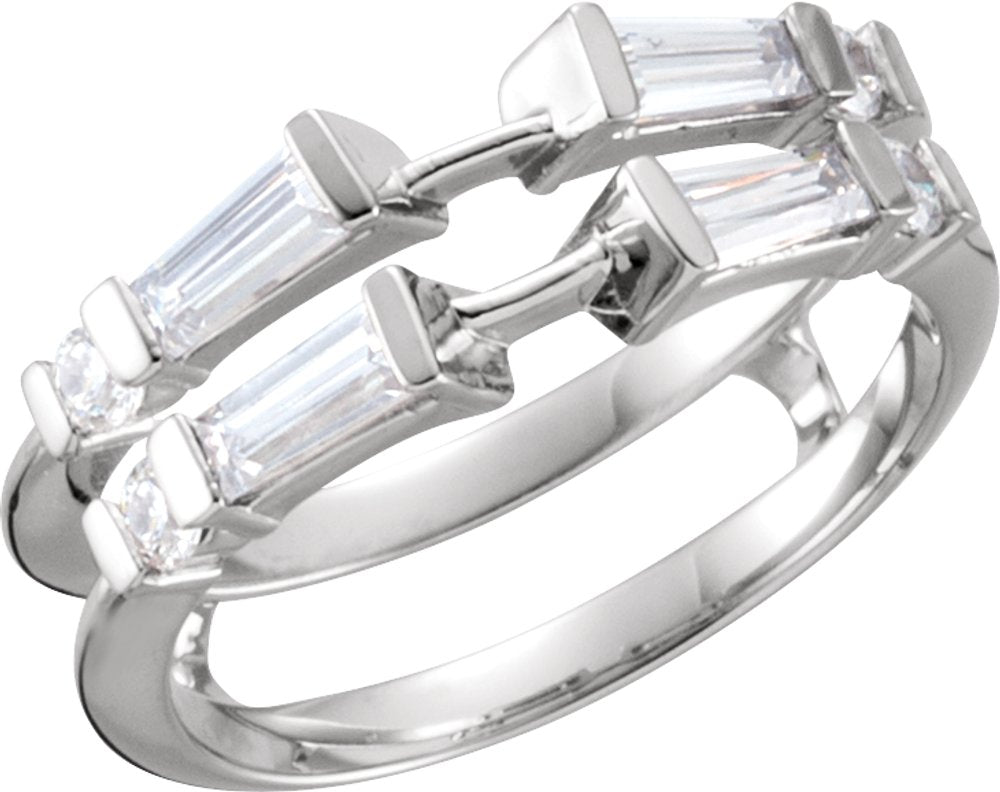 Platinum  1/2 CTW Natural Diamond Ring Guard