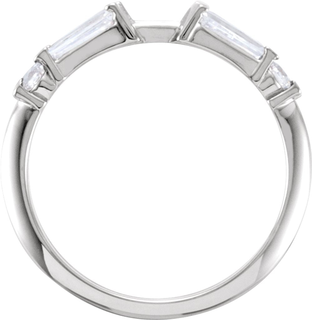Platinum  1/2 CTW Natural Diamond Ring Guard