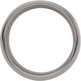 Tungsten & Carbon Fiber 8 mm Beveled-Edge Band Size 11