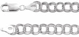 Sterling Silver 7 mm Double Link Curb 8" Chain