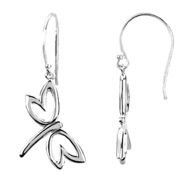 Sterling Silver Dragonfly Earrings