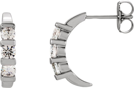 14K White Gold 1/2 CTW Lab-Grown Diamond Earrings