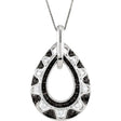 14K White 1/2 CTW Natural Black and White Diamond 18" Necklace