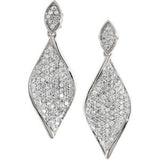 14K White 1 1/5 CTW Natural Diamond Earrings