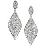 14K White Gold 1 1/5 CTW Natural Diamond Earrings