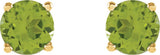 14K Yellow Gold 6 mm Natural Peridot Earrings