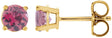 14K Yellow 2.5 mm Natural Pink Tourmaline Earrings