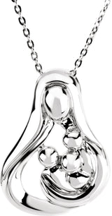 Sterling Silver 3 Child Mother's Embrace 18" Necklace